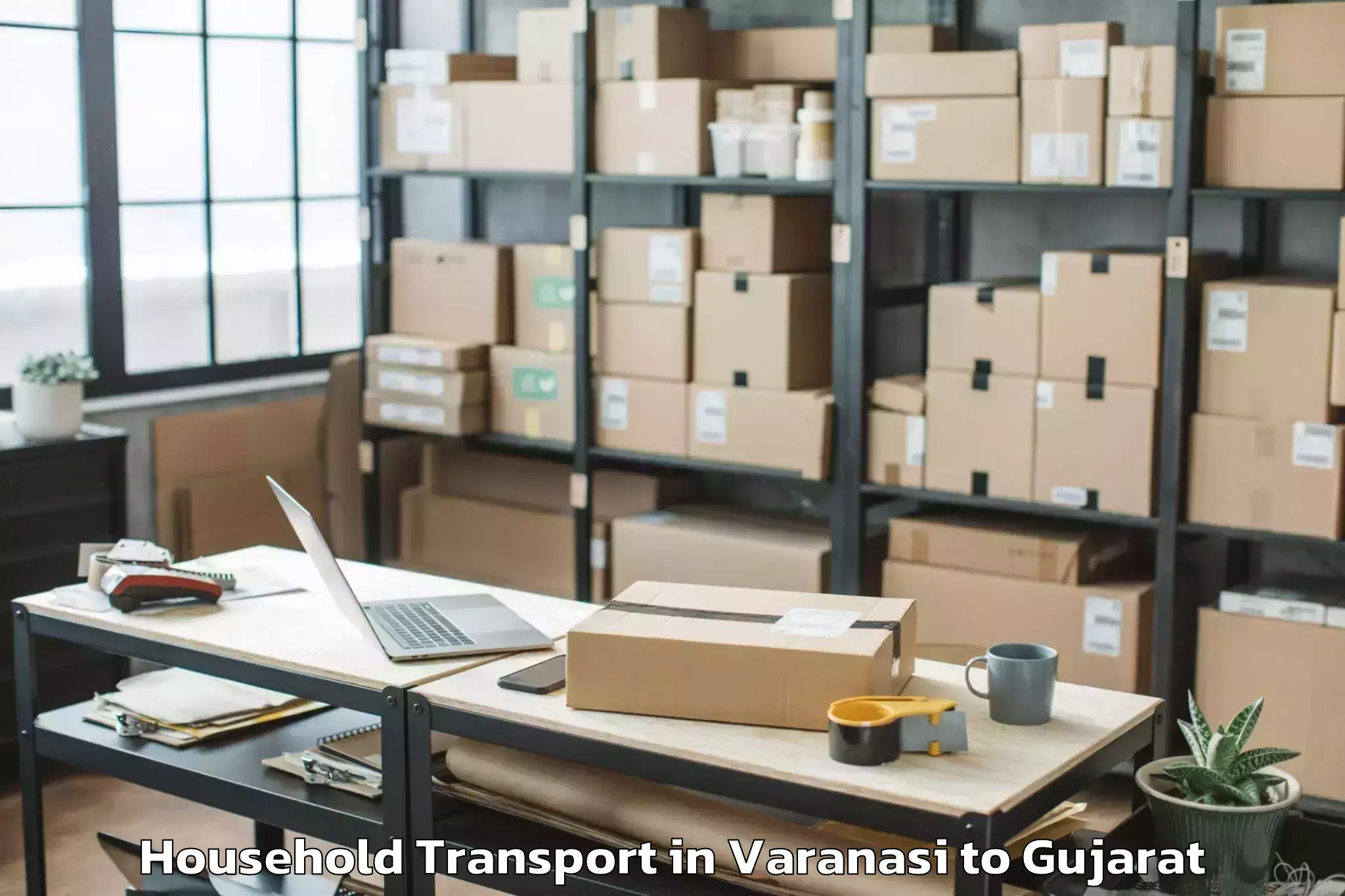 Book Varanasi to Damnagar Household Transport